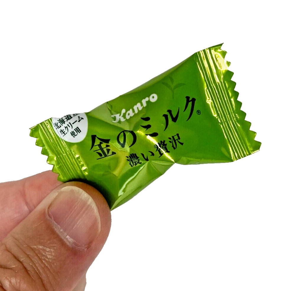 Japan Candy Kanro Golden Milk Candy Matcha Latte 61g × 6 Bags
