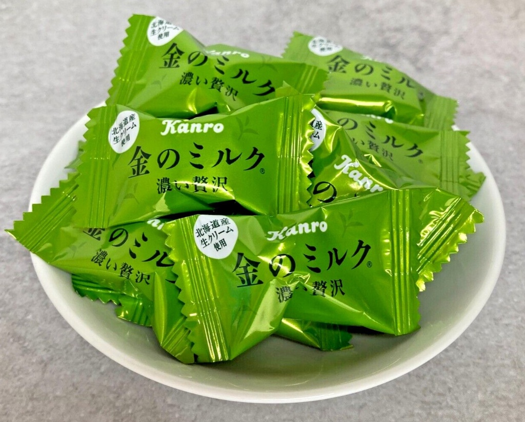Japan Candy Kanro Golden Milk Candy Matcha Latte 61g × 6 Bags