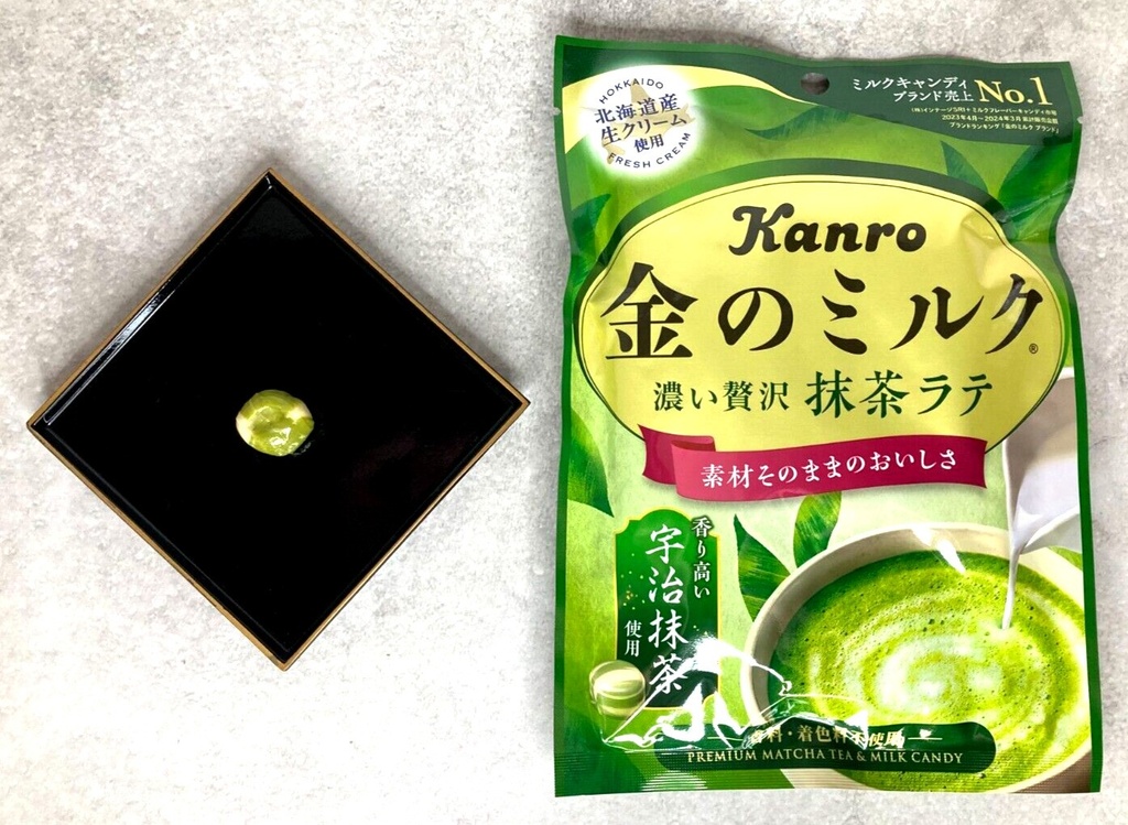 Japan Candy Kanro Golden Milk Candy Matcha Latte 61g × 6 Bags