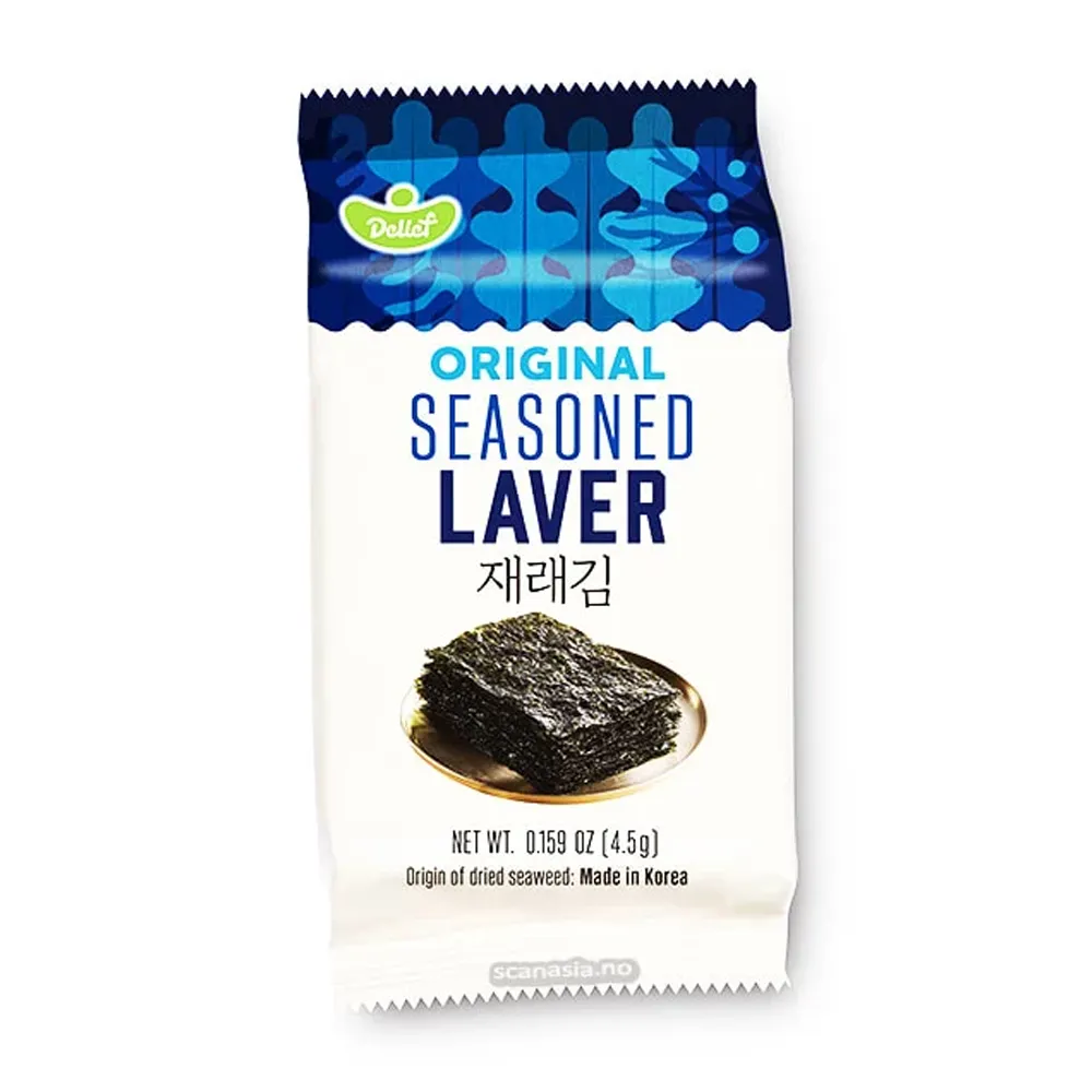 DELIEF Original Seasoned Laver HALAL 4.5g x 3p x 12
