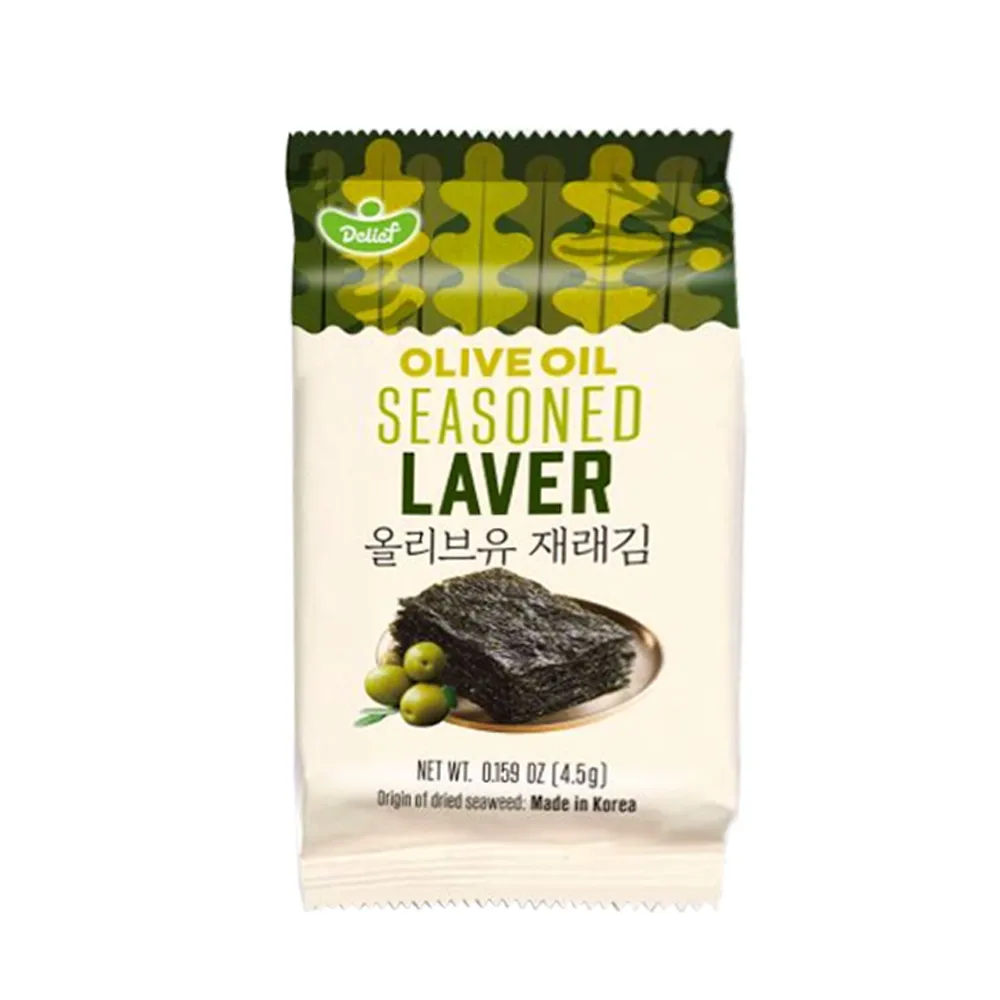[N0081] DELIEF Olive Oil Seasoned Laver HALAL 4.5g x 3p x 24