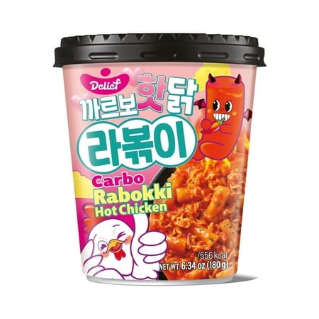 [N0067] DELIEF Carbo Hot Chicken Flavor Rabokki 180g x 24