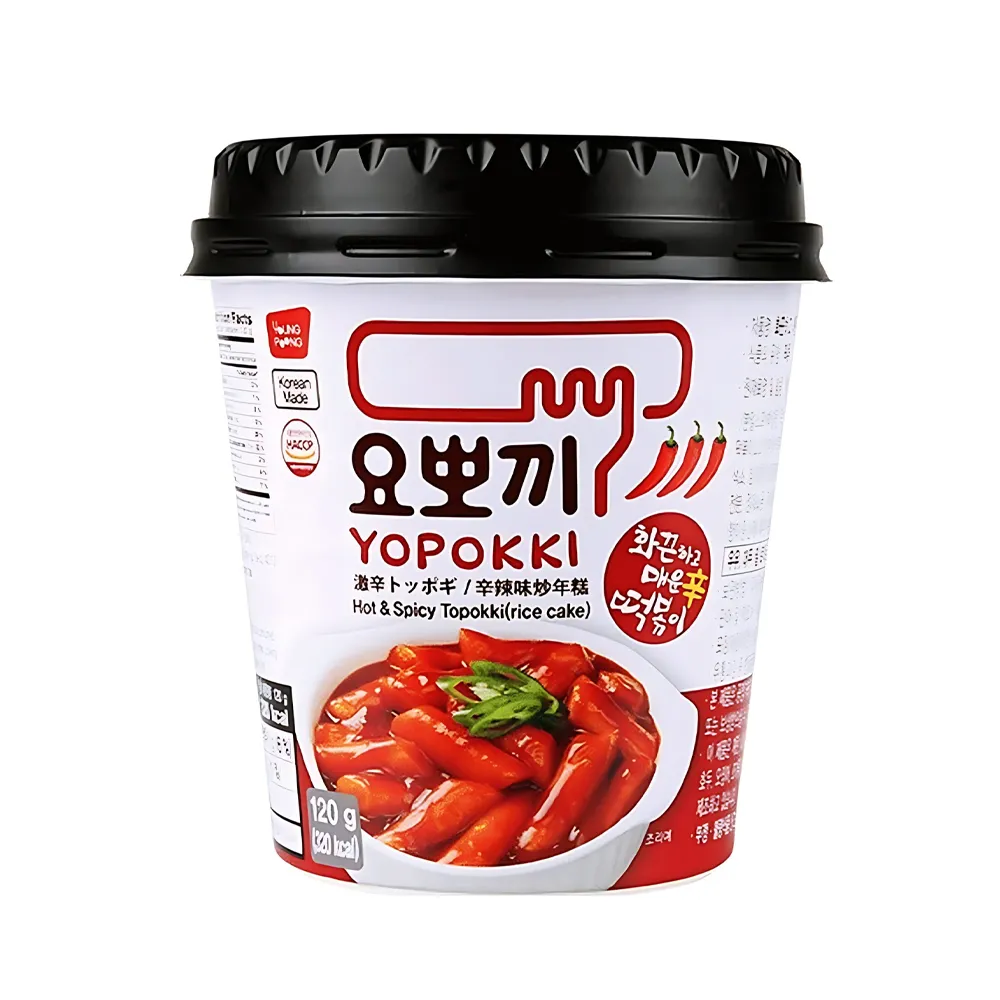 YOUNGPOONG Yopokki Hot and Spicy Tteokbokki Cup 120g x 30