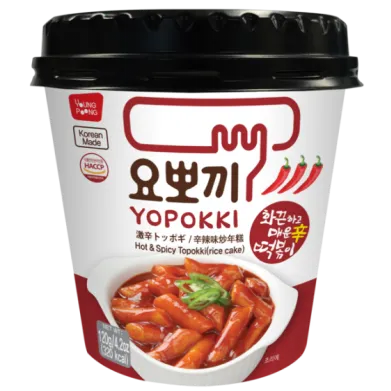 YOUNGPOONG Yopokki Hot and Spicy Tteokbokki Cup 120g x 30