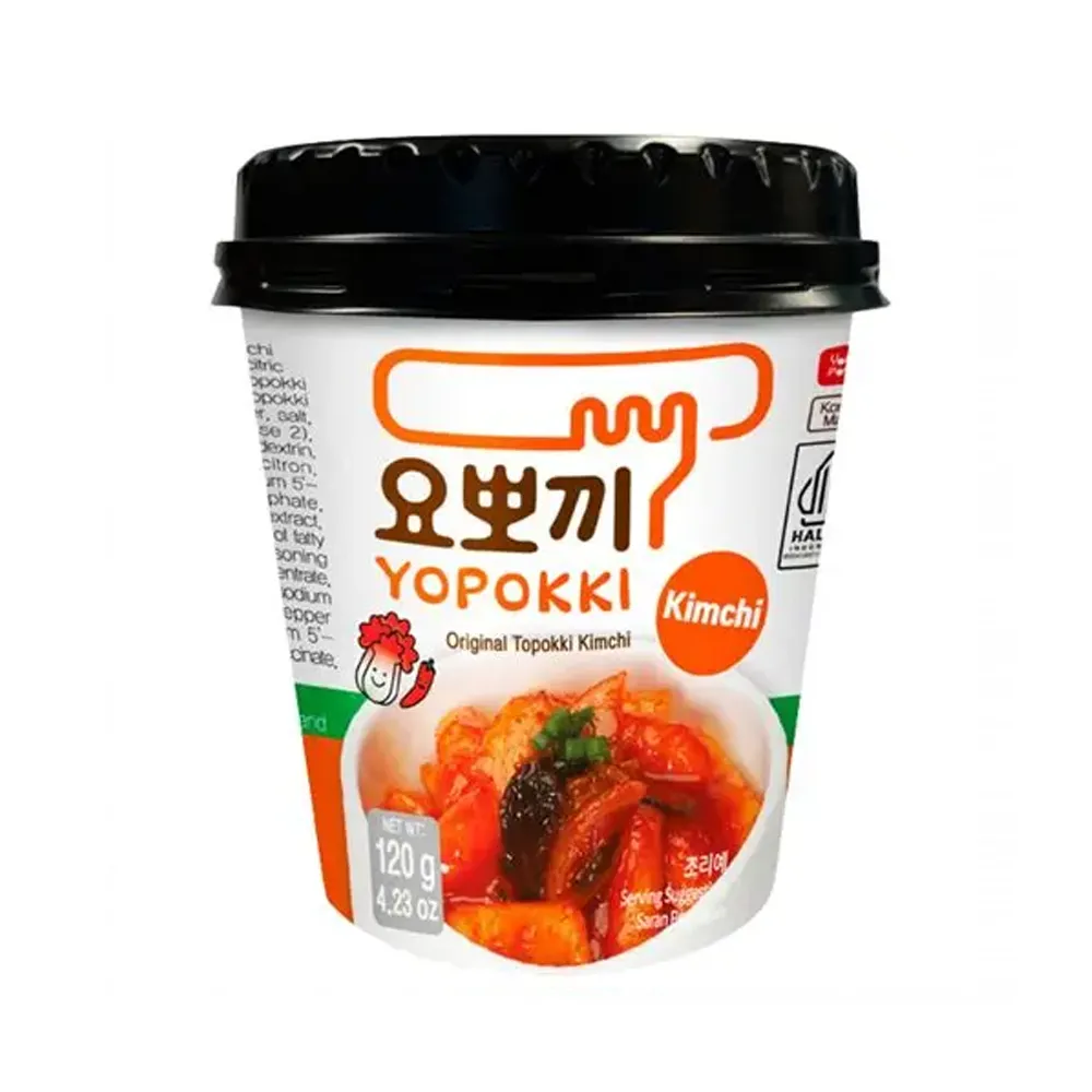 YOUNGPOONG Yopokki Original Kimchi Tteokbokki Cup HALAL 120g x 30