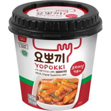 YOUNGPOONG Yopokki Original Tteokbokki Cup HALAL 140g x 30