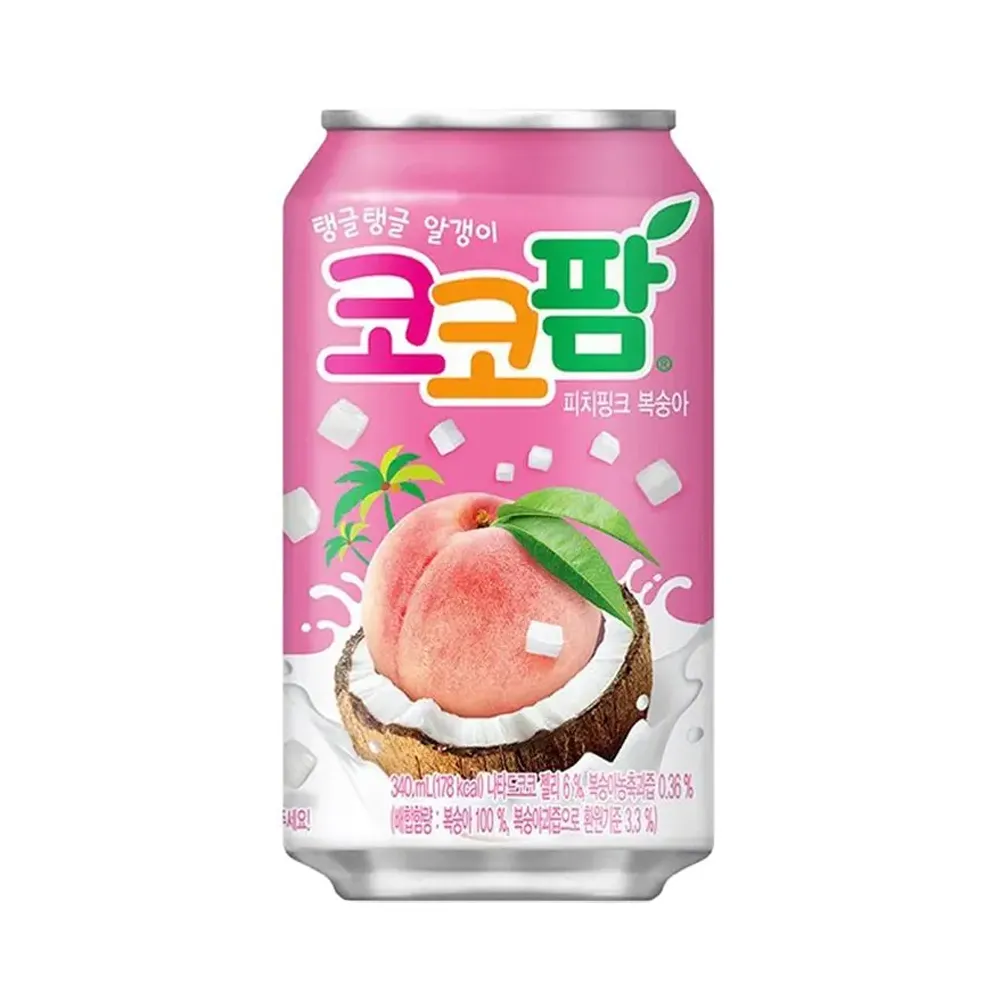 HTB Coco Palm Soda Peach Pink 340ml x 24
