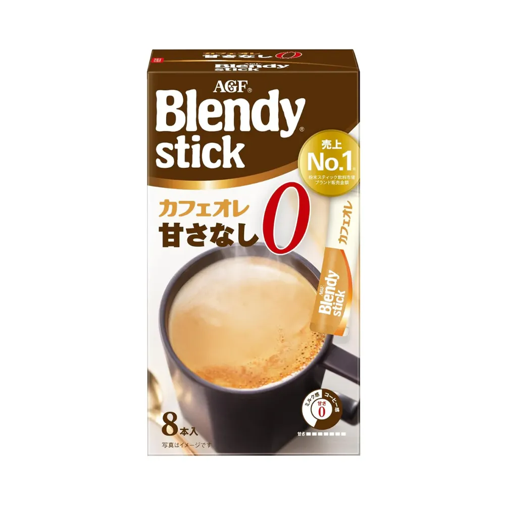 AGF Blendy stick Cafe au Lait Unsweetened 8 pcs