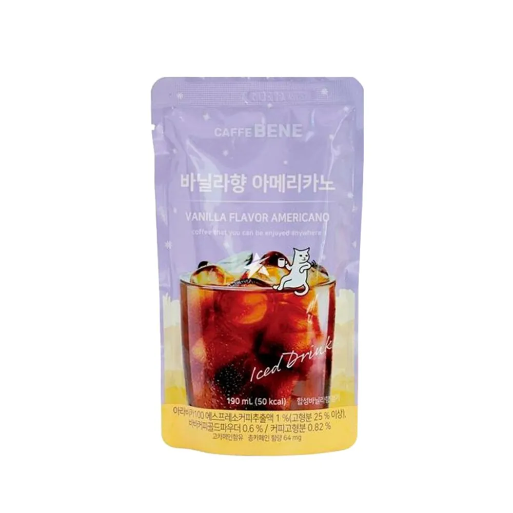 [N0043] CAFFE BENE Vanilla Flavor Americano Pouch 190ml x 50