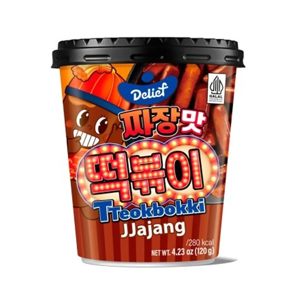 DELIEF Tteokbokki Cup Jjajang HALAL 120g x 30