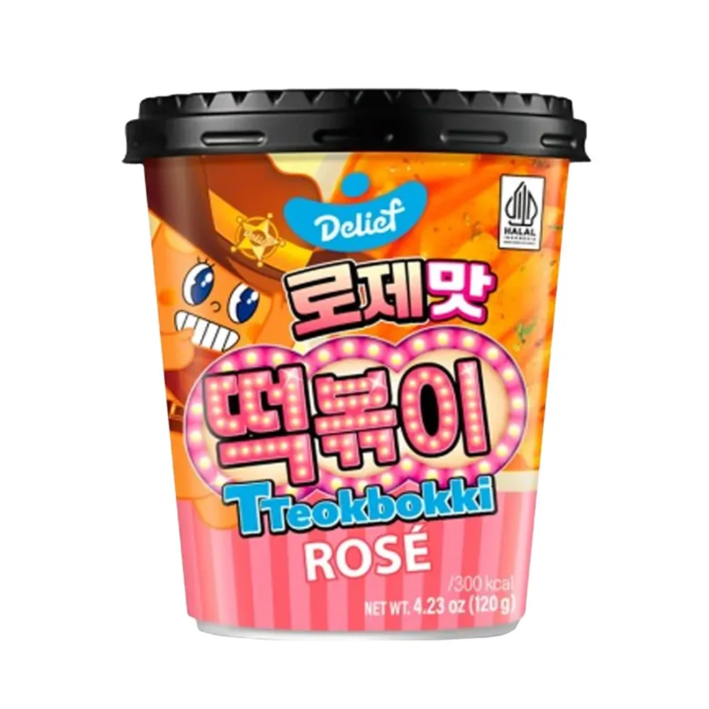 DELIEF Tteokbokki Cup Rose HALAL 120g x 30