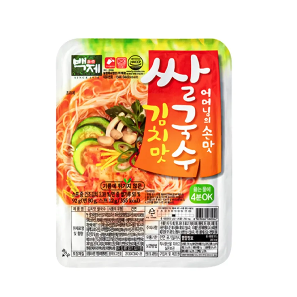 [N0023] BAEKJE Rice Noodle Kimchi Flavor 58g x 30
