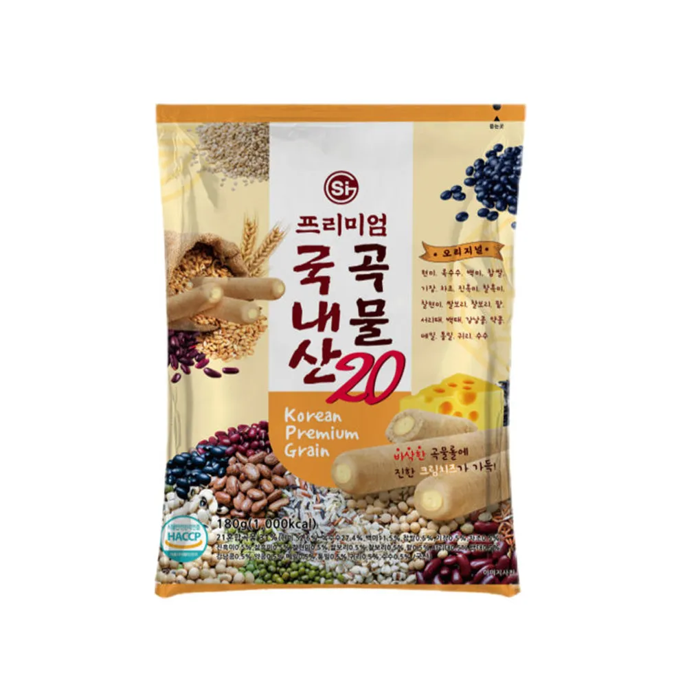 [N0272] SI Korean Premium Grain 20 Crispy Roll Snack 180g x 16