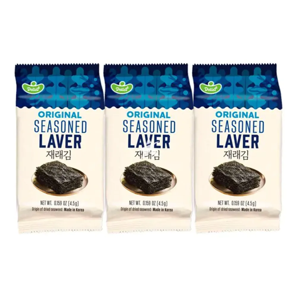 [N0084] DELIEF Original Seasoned Laver HALAL 4.5g x 3p x 24