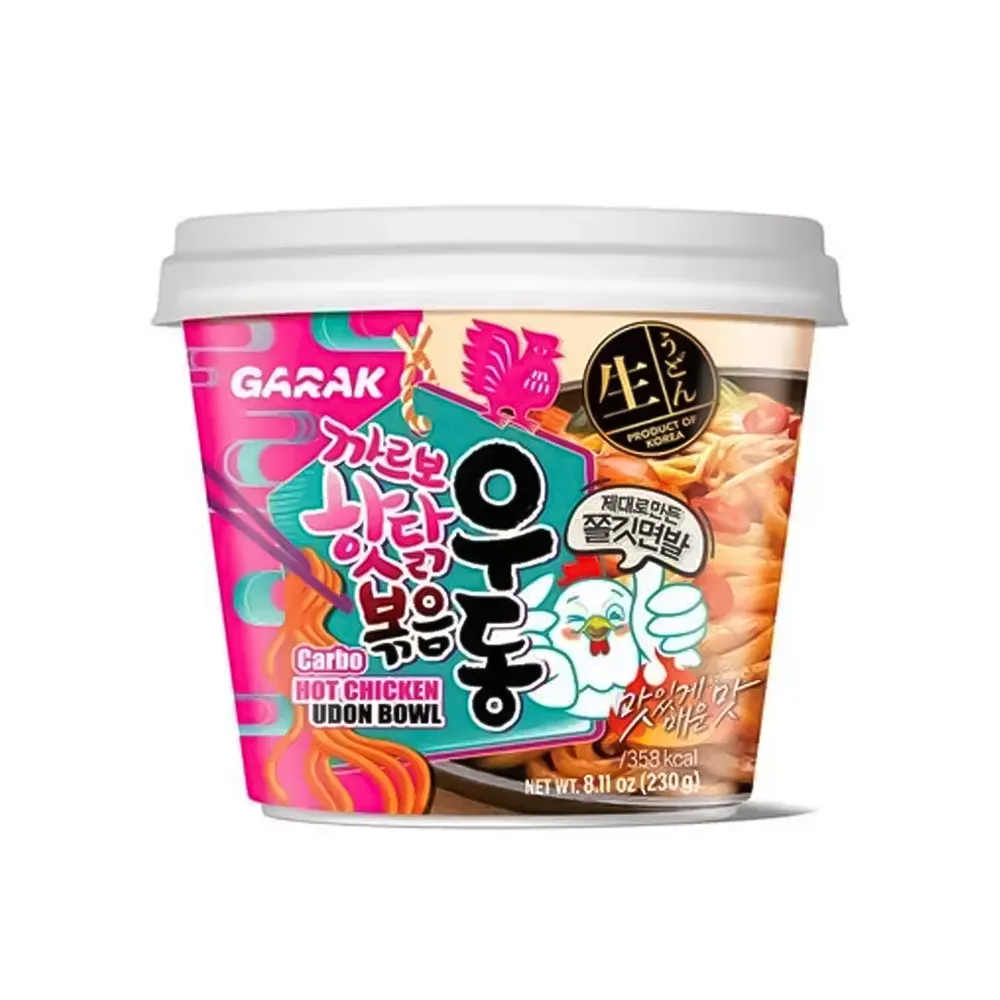 [N0124] GARAK Carbo Hot Chicken Flavor Udon Bowl 230g x 12