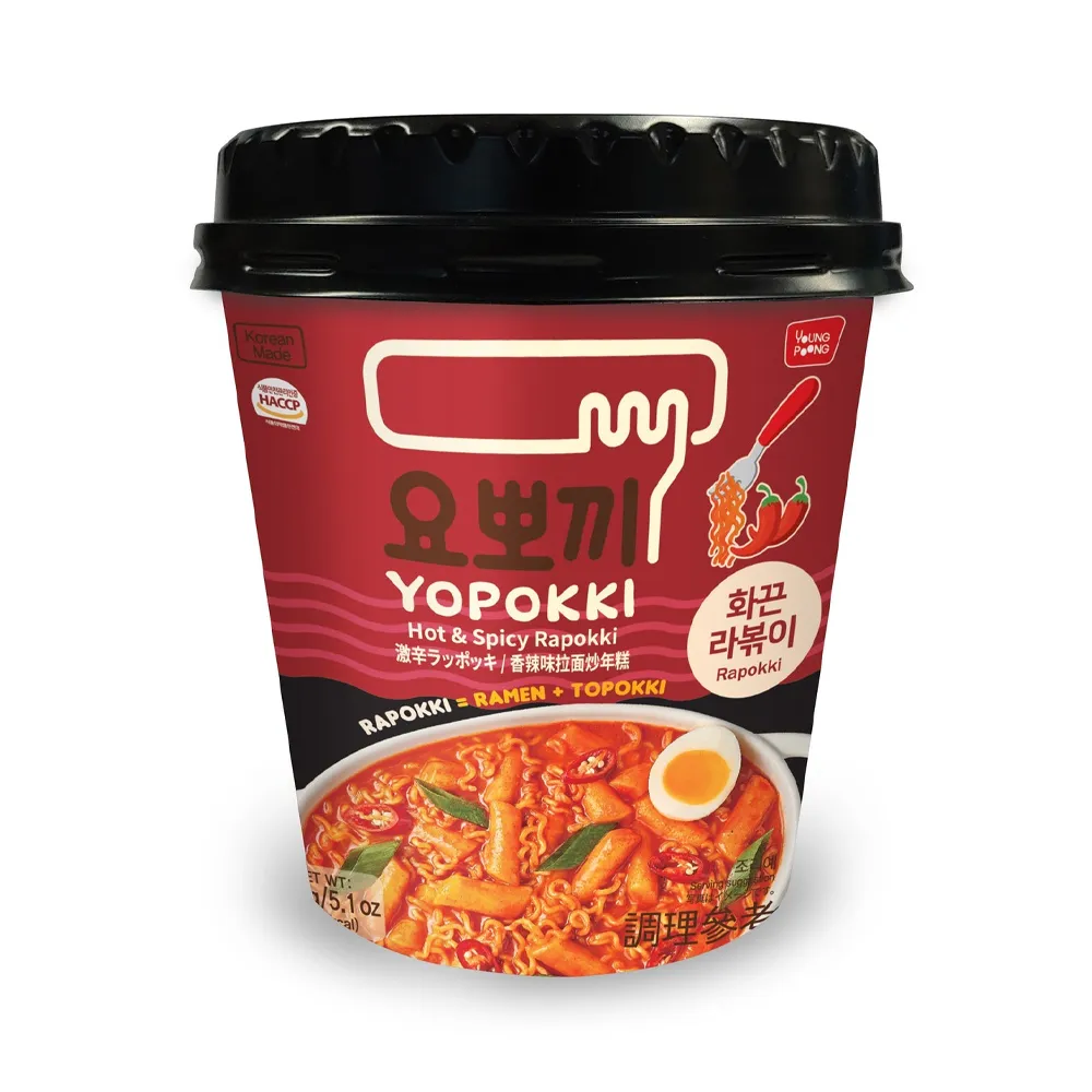 [N0299] YOUNGPOONG Yopokki Hot and Spicy Rapokki Cup 145g x 16