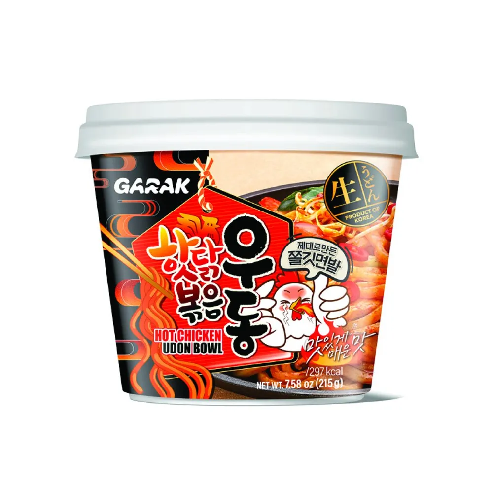 GARAK Hot Chicken Flavor Udon Bowl 215g x 12