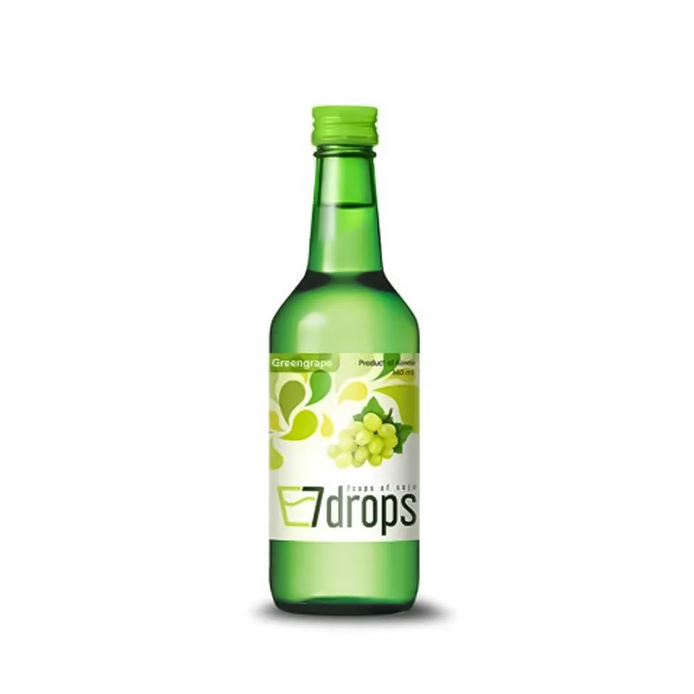 7DROPS Soju Green Grape Alc. 12% 360ml x 20