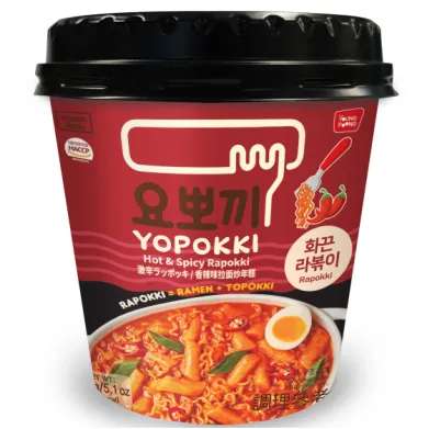 YOUNGPOONG Yopokki Hot and Spicy Rapokki Cup 145g x 16