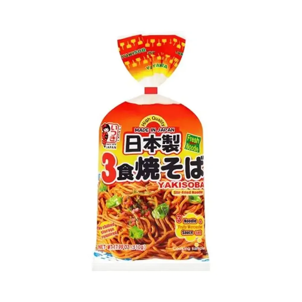 [N0173] ITSUKI Plant-Based TERIYAKI YAKISOBA Stir-Fried Noodles 3pcs 528g [EX]
