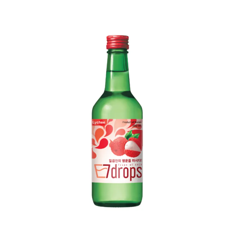[N0343] 7DROPS Soju Lychee Alc. 12% 360ml x 20