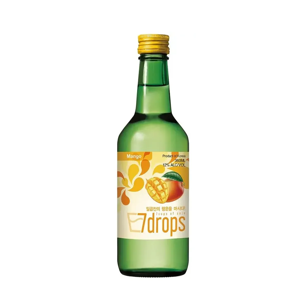 [N0344] 7DROPS Soju Mango Alc. 12% 360ml x 20