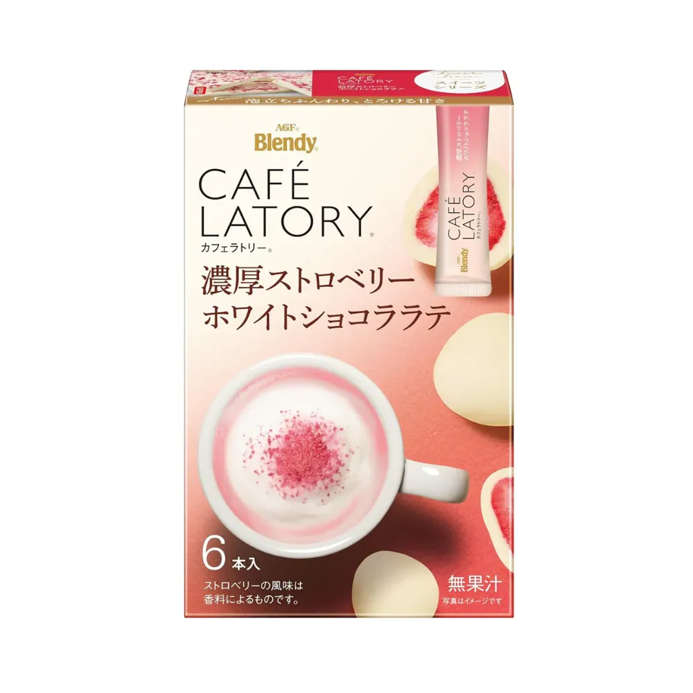 AGF Blendy CAFE LATORY Strawberry White Chocolat Latte 6 pcs