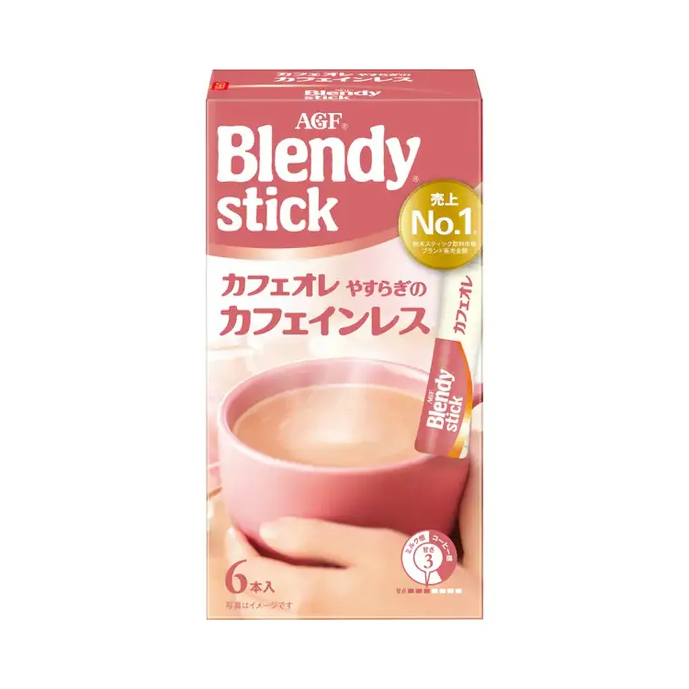 [N0355] AGF Blendy stick Cafe au Lait Decaffeinated 6 pcs