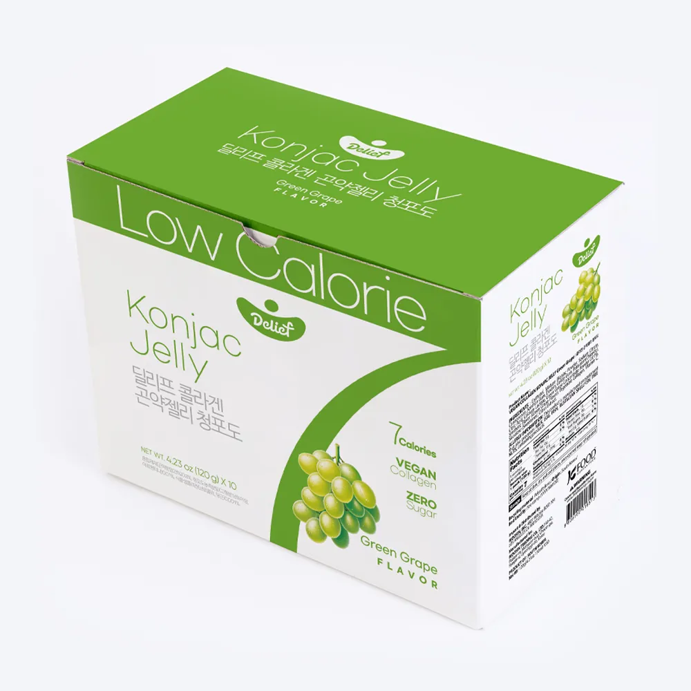 DELIEF Vegan Collagen Konjac Jelly GreenGrape (M) 120g x10