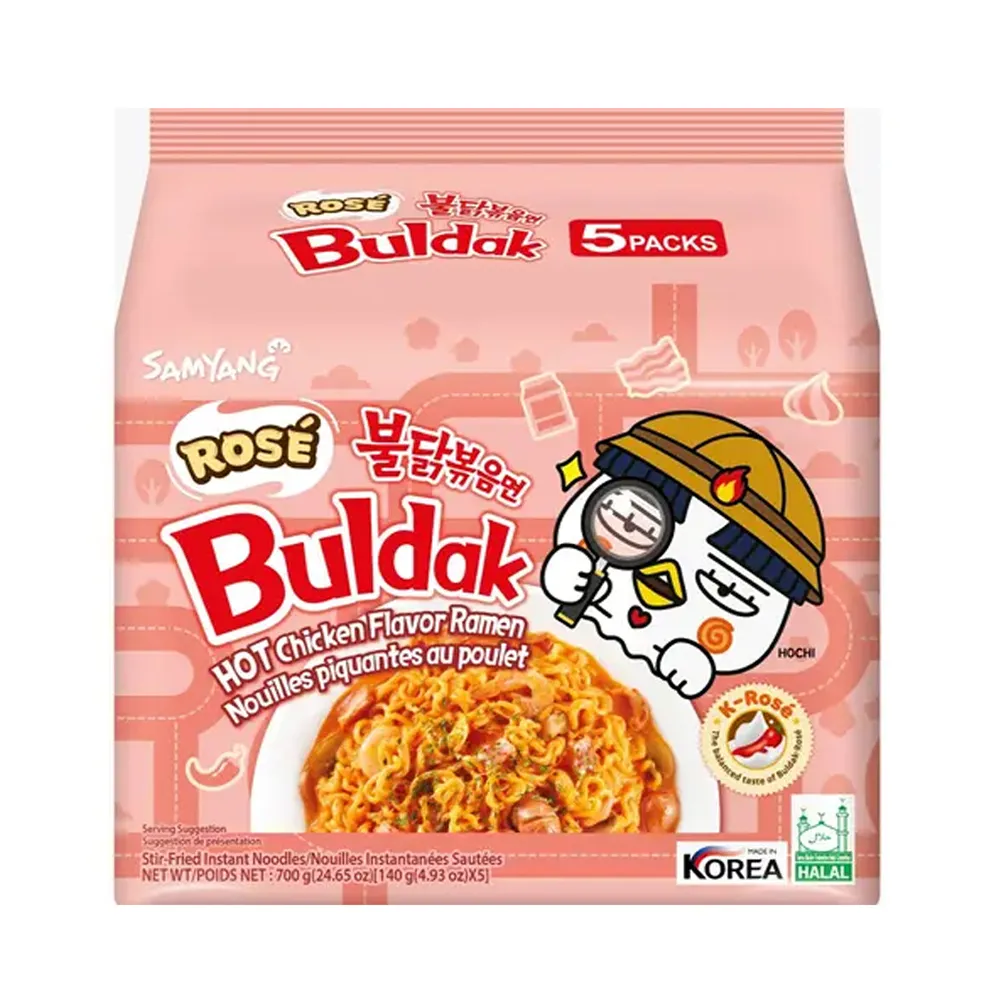 SAMYANG - Rose Spicy Chicken Dry Noodles 140G * 40 Packs