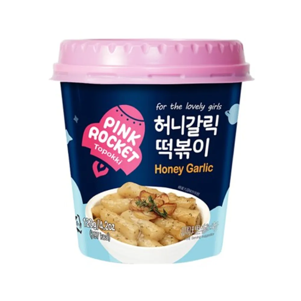 YOUNGPOONG Pink Rocket Honey Garlic Tteokbokki Cup 120g