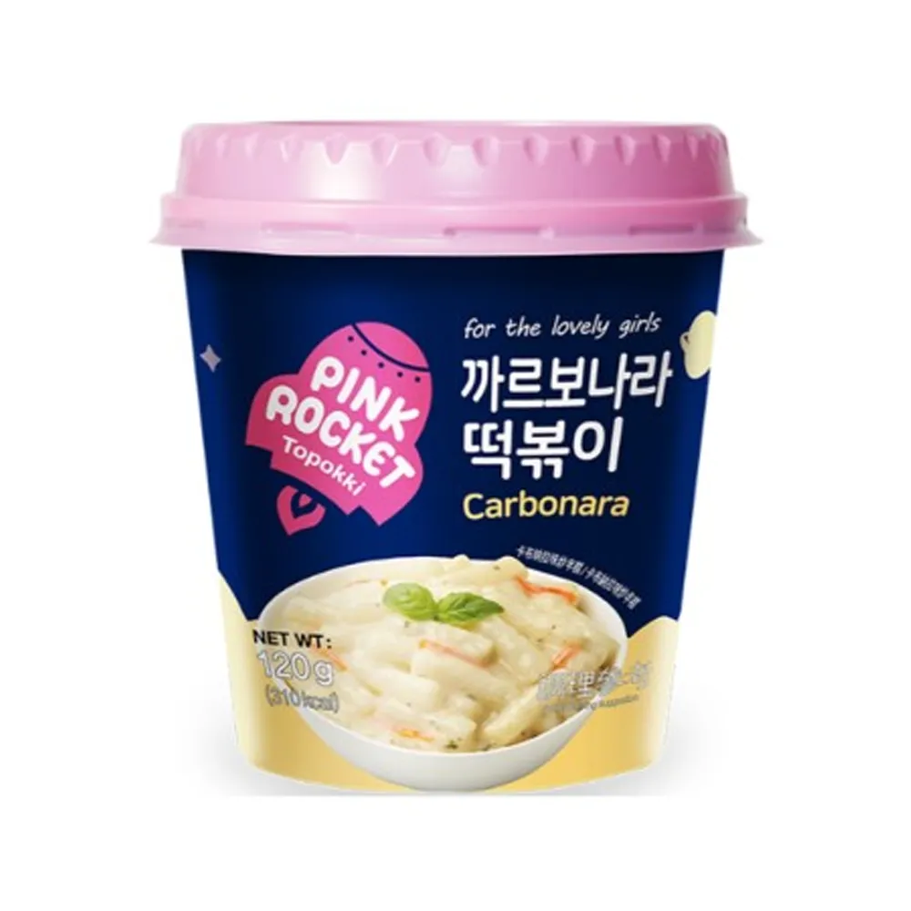 YOUNGPOONG Pink Rocket Carbonara Tteokbokki Cup 120g