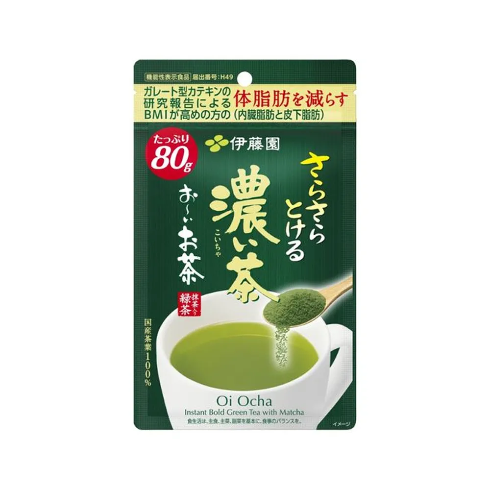 [N0164] ITO EN Oi Ocha Instant Strong Green Tea with Matcha 80g *6