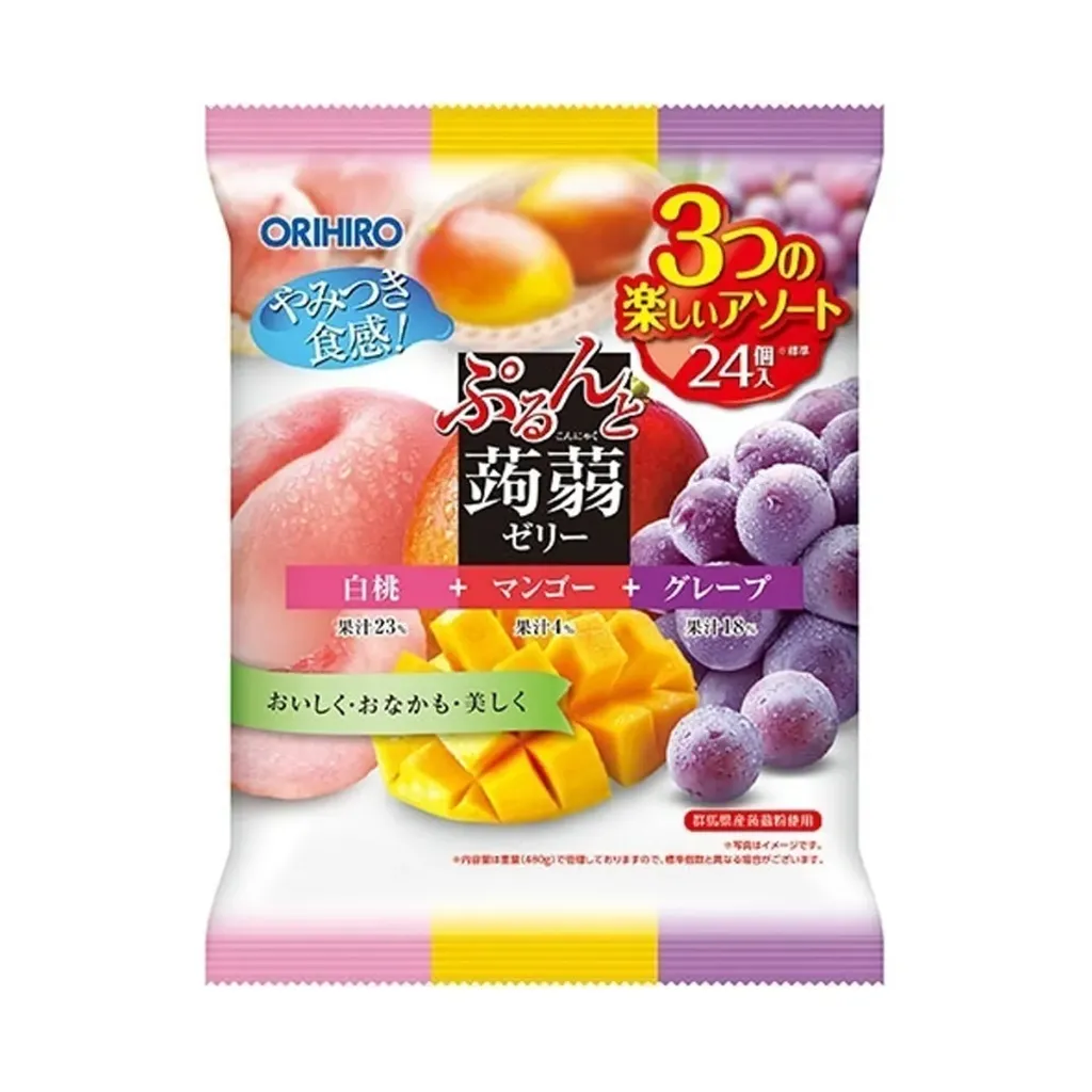 Konjac Jelly White Peach & Mango & Grape 24P